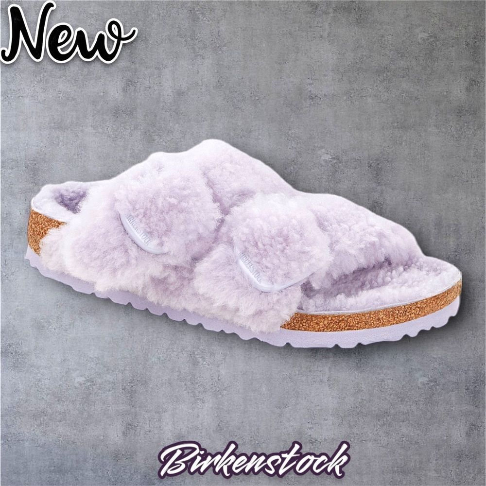 New Birkenstock Arizona Genuine Shearling Sandal - Discontinued